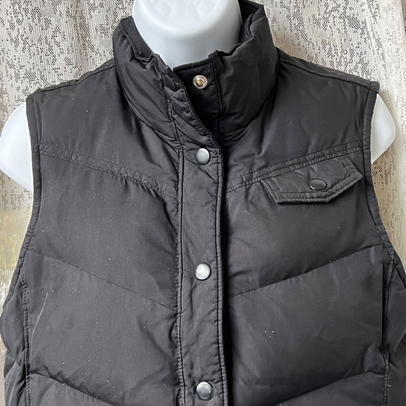 Vintage Gap Puffer Vest 75% Down Filled Black w. Green Lining Size S Quilted - Picture 2 of 8